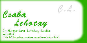 csaba lehotay business card